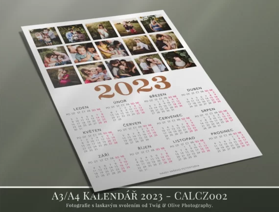 šablona kalendáře 2023