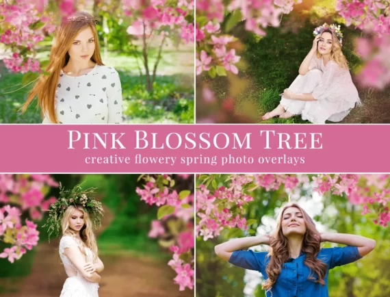 Pink Blossom Tree – foto overlays
